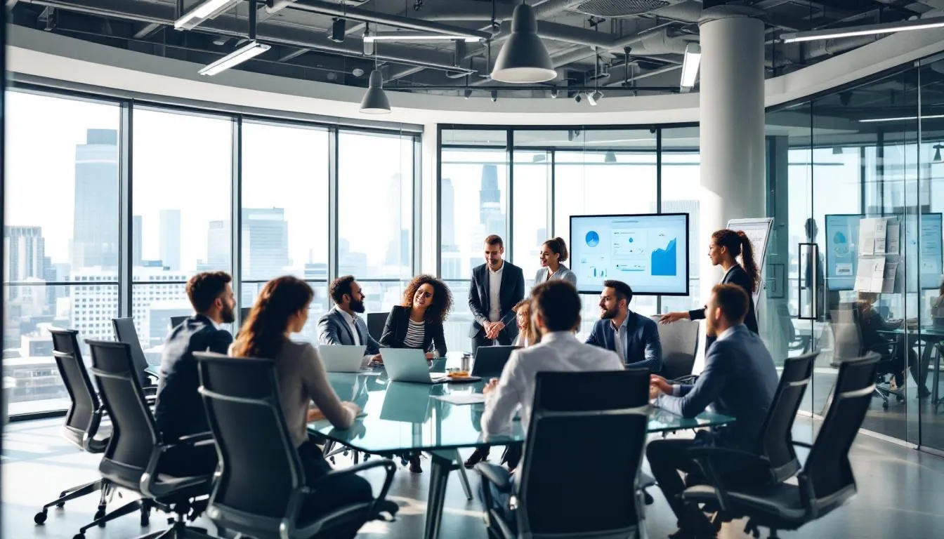In a modern office setting, a diverse group of professionals collaborates on various projects, highlighting the importance of understanding local employment laws and navigating the hiring process for international employees. Their teamwork reflects the complexities of managing an international workforce while ensuring compliance with local labor laws and administrative responsibilities.